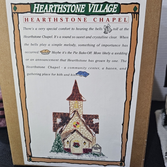 🎁 Silvestri Hearthstone Village "Hearthston Chapel" Holiday Christmas Vintage - Picture 4 of 15
